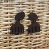 Duafe Comb Wooden Earring, earring - Rufina Designs