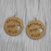 Natural Hair Diva Earnings - Gold, earring - Rufina Designs
