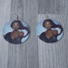Girl Locks Wooden Earring, earring - Rufina Designs